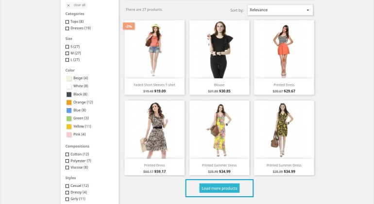 Module PrestaShop Infinite Scroll
