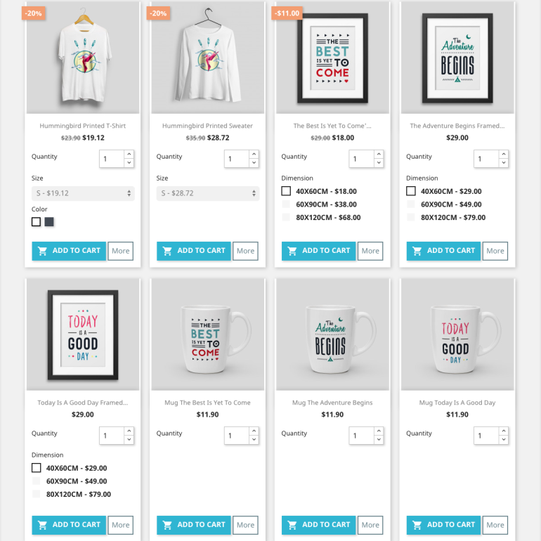Модуль PrestaShop Атрибуты Товаров в Категории