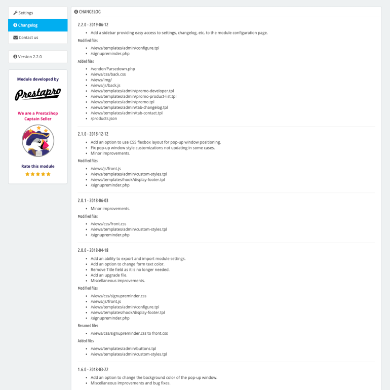 Модуль PrestaShop Всплывающего Окна и Попап