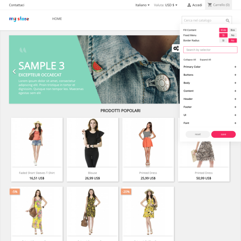 Модуль PrestaShop Конфигуратор Цветов