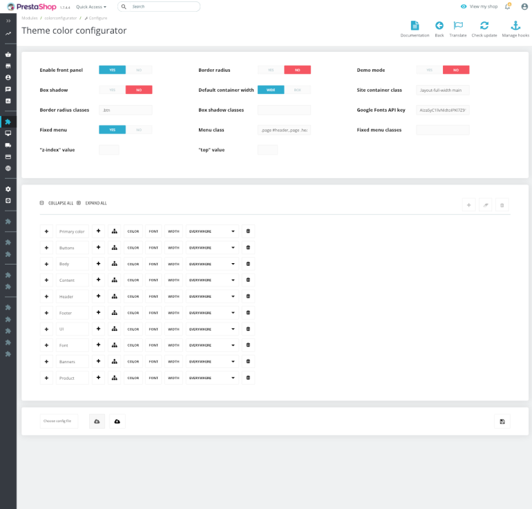 Module PrestaShop Advanced Theme Configurator Pro