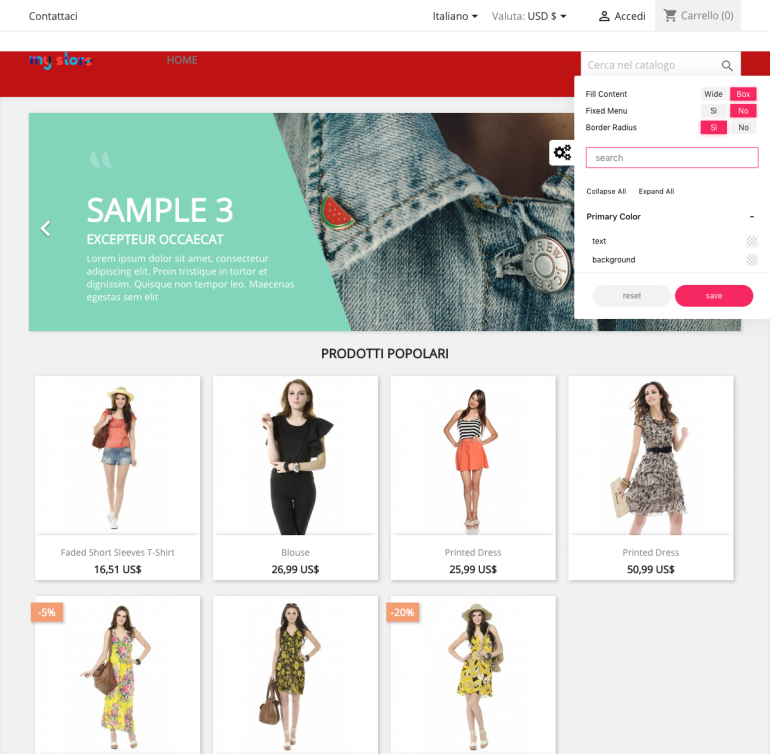 Модуль PrestaShop Конфигуратор Цветов