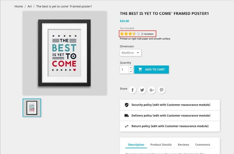 Module PrestaShop Customer Reviews
