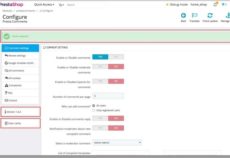 Module PrestaShop Customer Reviews