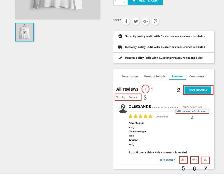 Модуль отзывов и комментариев для PrestaShop