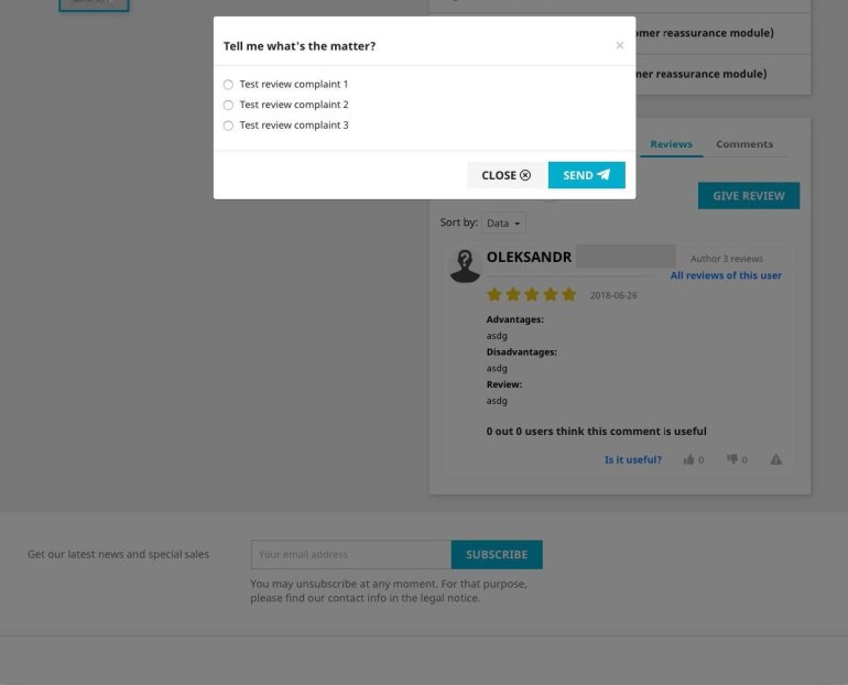 Module PrestaShop Customer Reviews
