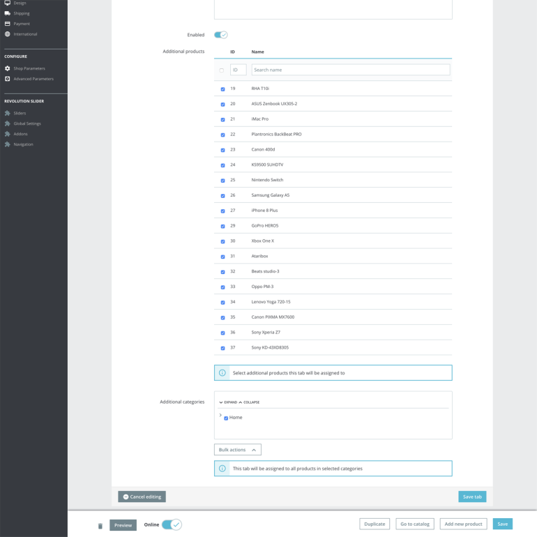 Module PrestaShop Product Tabs