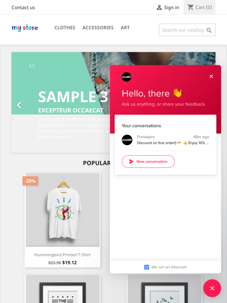PrestaShop Intercom Chat Module