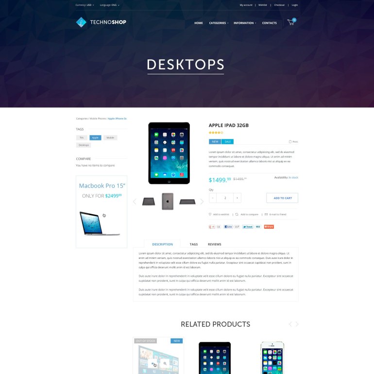 Шаблон Prestashop для магазина Телефонов