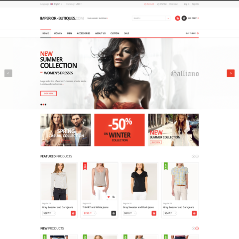 Template PrestaShop Boutique