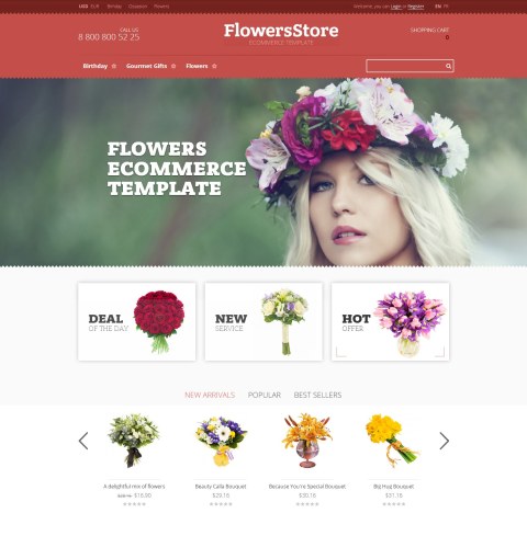 PrestaShop Template Flowers