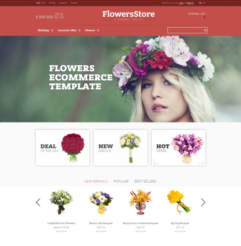 PrestaShop Template Flowers