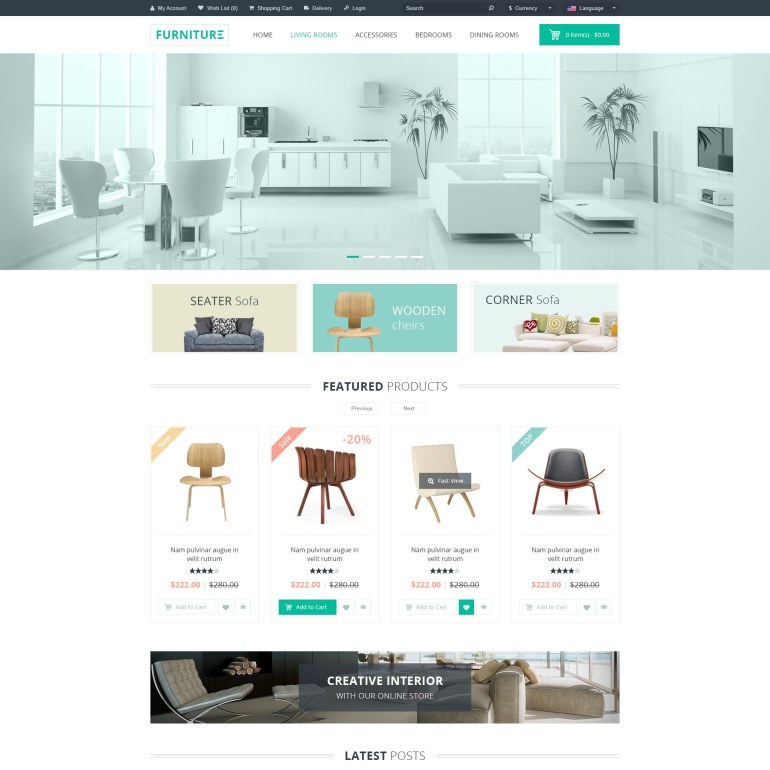 Template PrestaShop Furniture Template PrestaShop Furniture