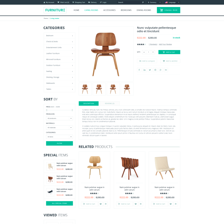 Template PrestaShop Furniture Template PrestaShop Furniture