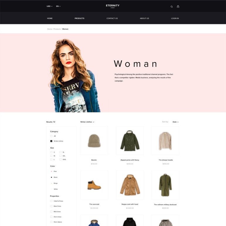 Шаблон PrestaShop Спортивная обувь