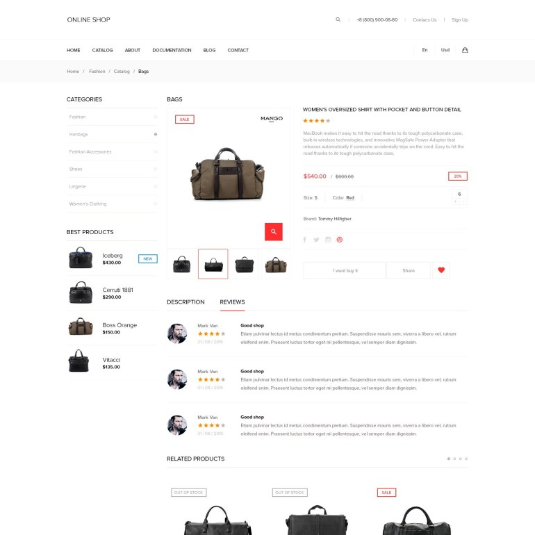 HandBags PrestaShop Theme