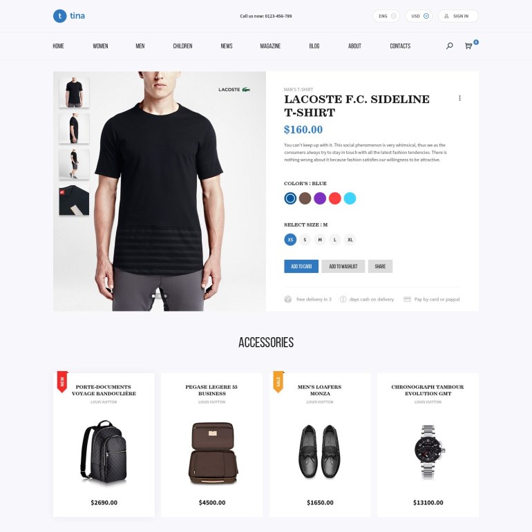 Шаблон PrestaShop Милано