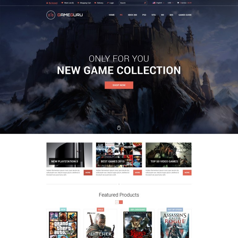 Template PrestaShop Video Game