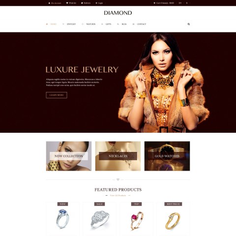 Responsive Template PrestaShop Jewelry
