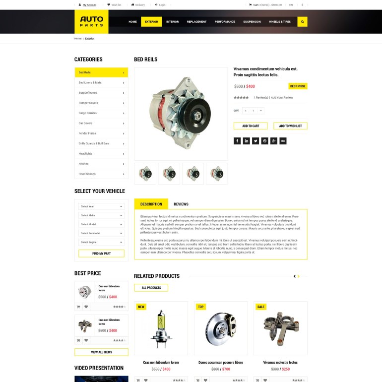 PrestaShop Template Cars PrestaShop Template Cars