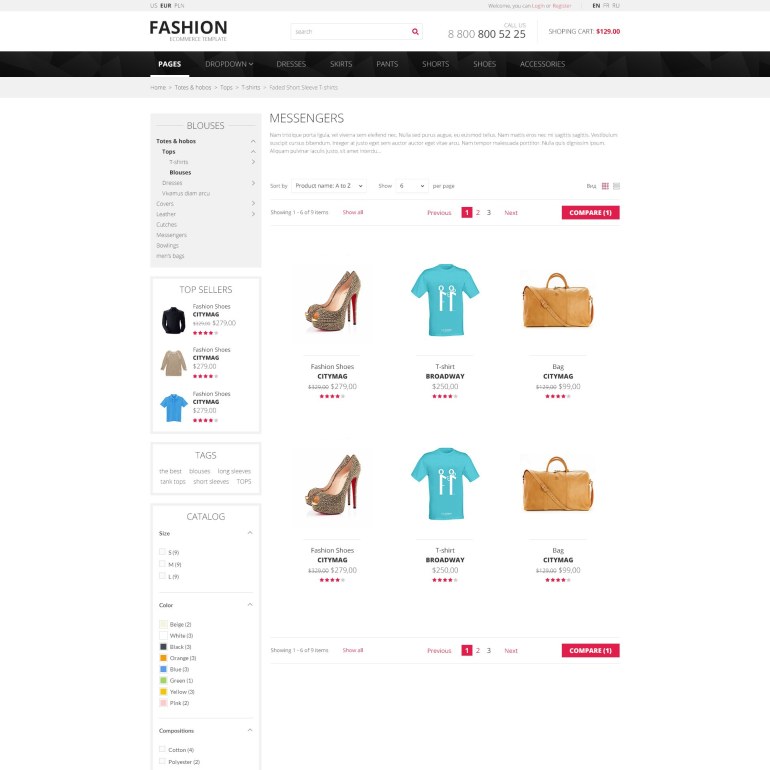 PrestaShop Template Fashion Clothes PrestaShop Template Fashion Clothes