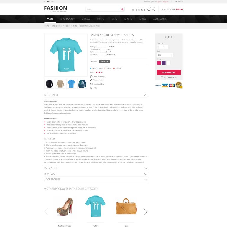 PrestaShop Template Fashion Clothes PrestaShop Template Fashion Clothes