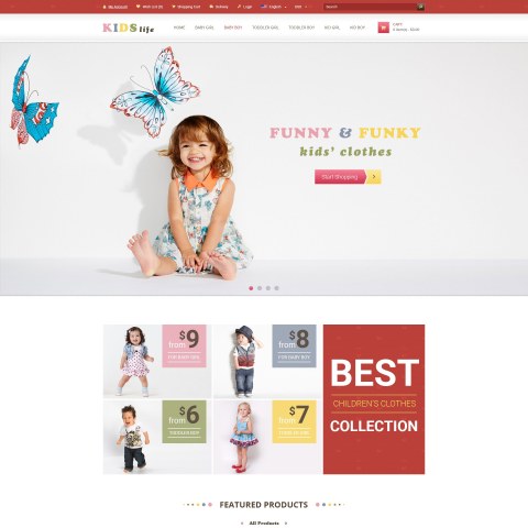 Prestashop Шаблон Детский Магазин