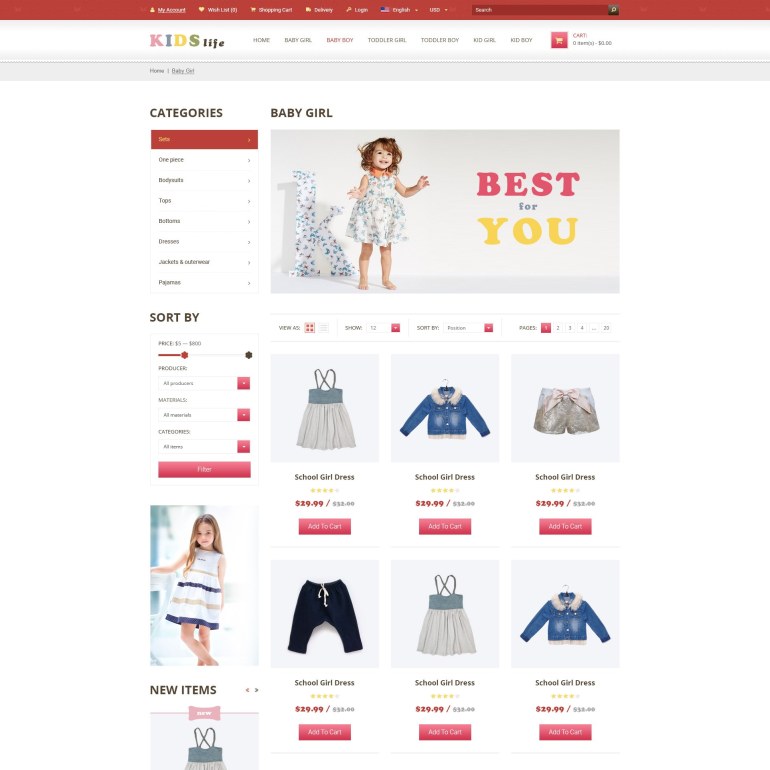 Prestashop Шаблон Детский Магазин Prestashop Шаблон Детский Магазин