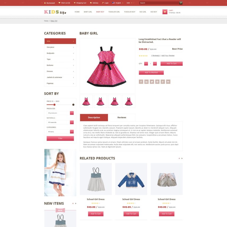 Kids Store PrestaShop Template