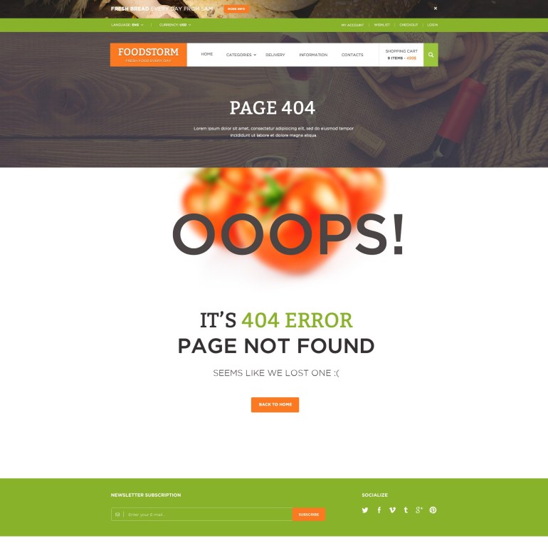 Шаблон Prestashop для Продовольственного магазина Шаблон Prestashop для Продовольственного магазина