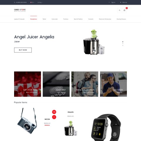 Шаблон PrestaShop Цифровой магазин