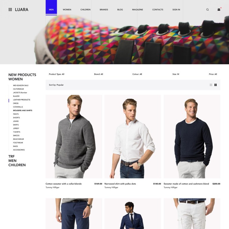 Шаблон Prestashop для Магазина роскошной одежды