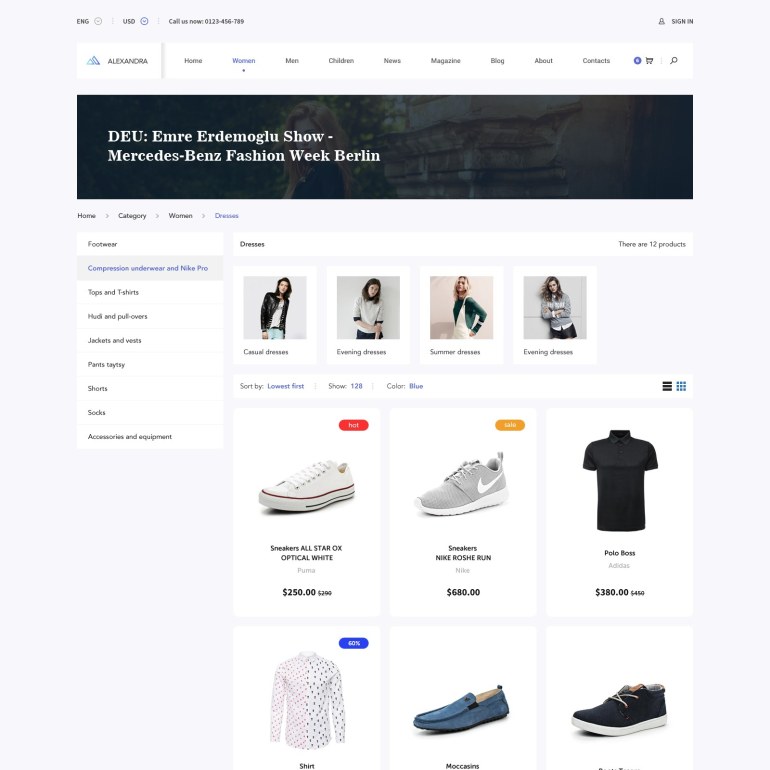 Шаблон Prestashop Одежда