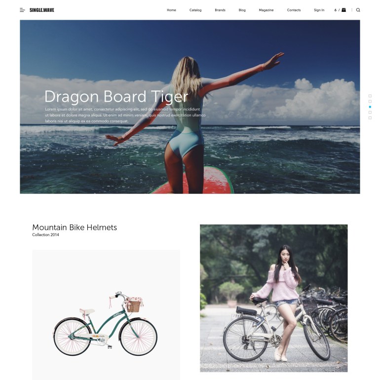 Шаблон Prestashop Активный отдых