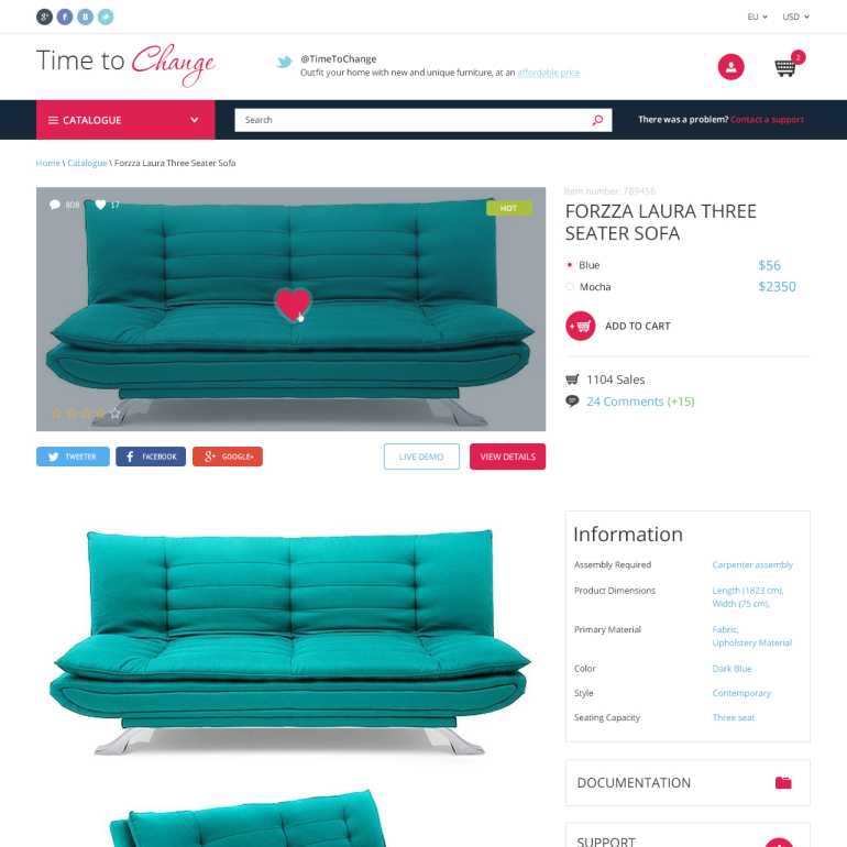 Шаблон PrestaShop Дизайн интерьера