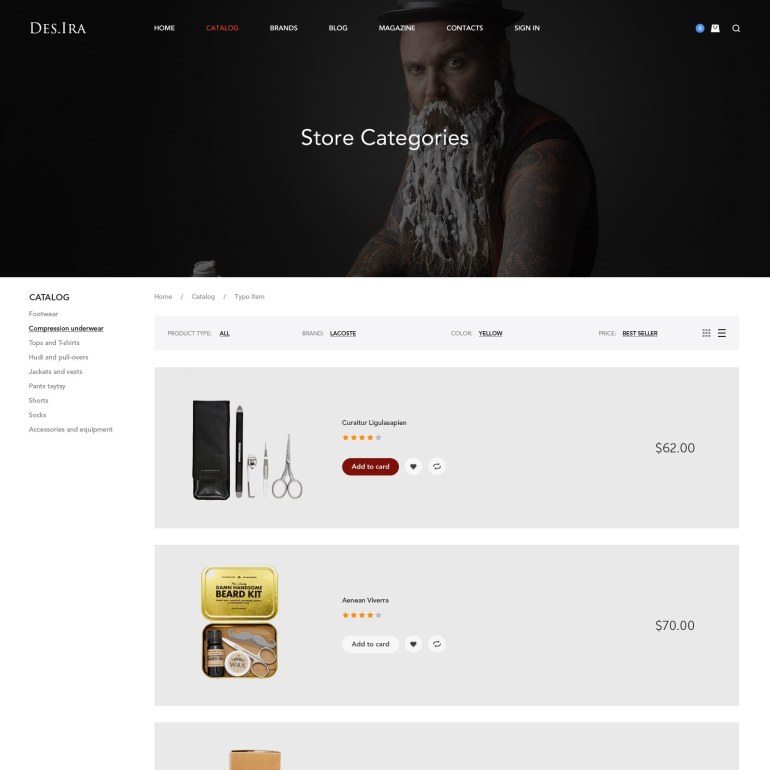 Шаблон Prestashop Парикмахерская Шаблон Prestashop Парикмахерская