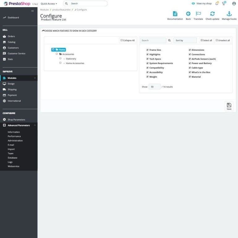 Product Features List Product Features List