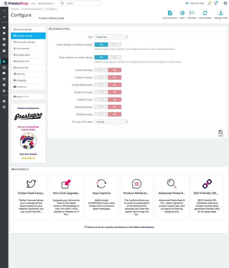 Product Date and Time Picker Pro