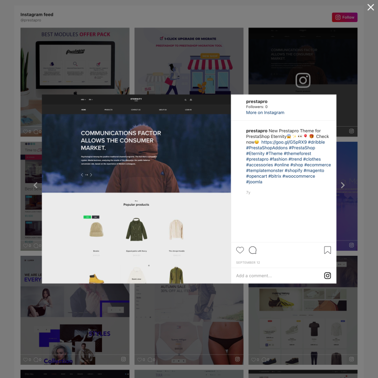 Module PrestaShop Instagram Module PrestaShop Instagram